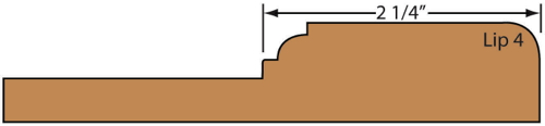 cross section of Burnford routed mdf door